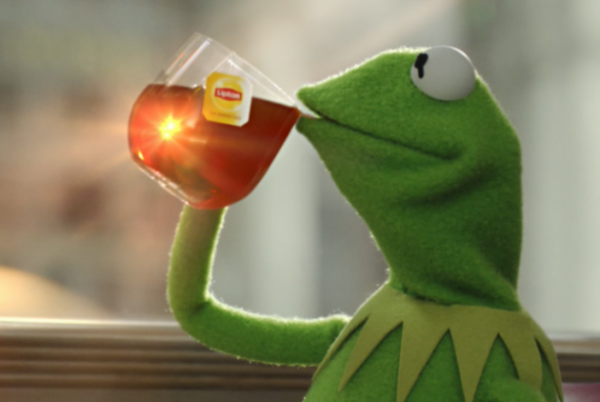 Kermit Drinking Tea