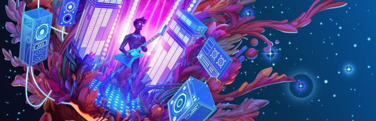 Concept art fra The Artful Escape